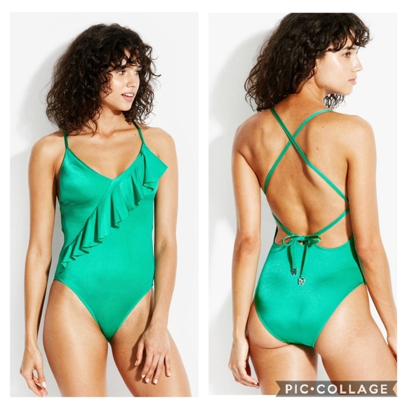 Seafolly Butterfly Shine On Frill Front Vibrant Onepiece Bathingsuit - Picture 1 of 13